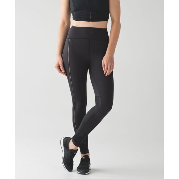 Lululemon Sculpt It Tight High Rise Leggings Black Size 6 Full Length Luxtreme - Picture 1 of 11